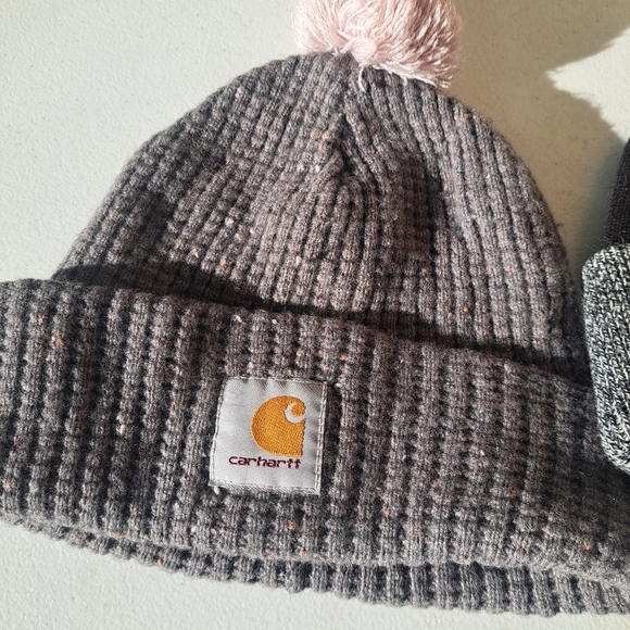 Carhartt Ribbed Beanie Set - Gray and Black - Picture 3 of 3